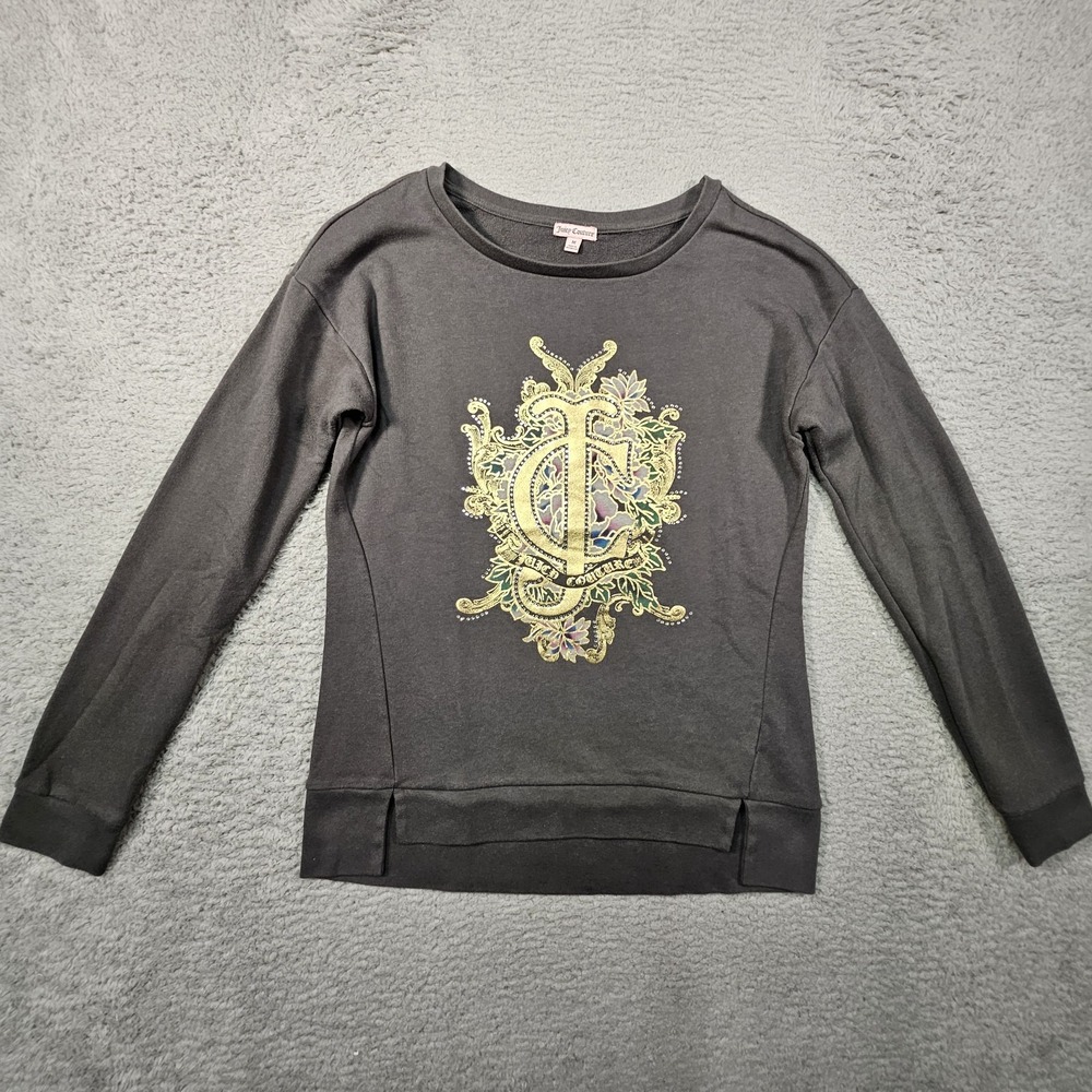 Juicy Couture Crest Logo‎ Sweatshirt Womens M Y2K Retro Graphic Vintage Vibes